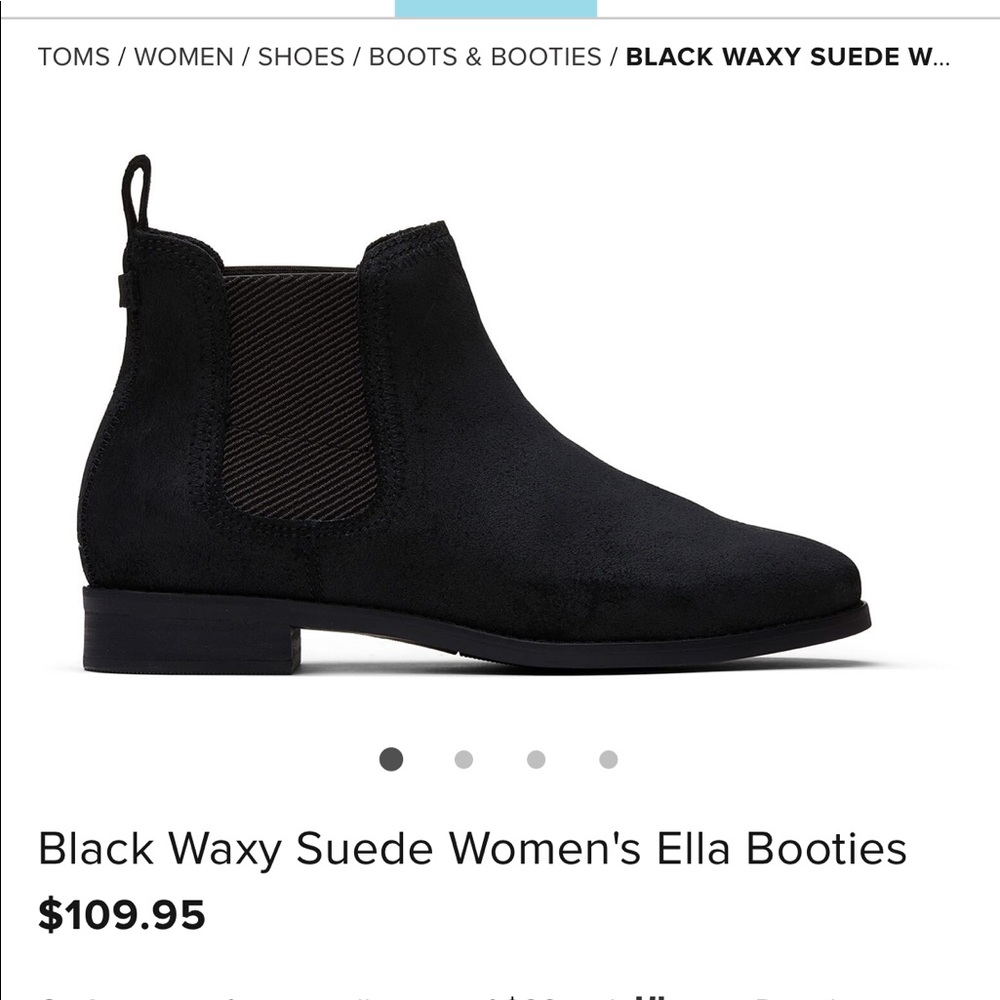 Black Waxy Suede Women's Ella Booties